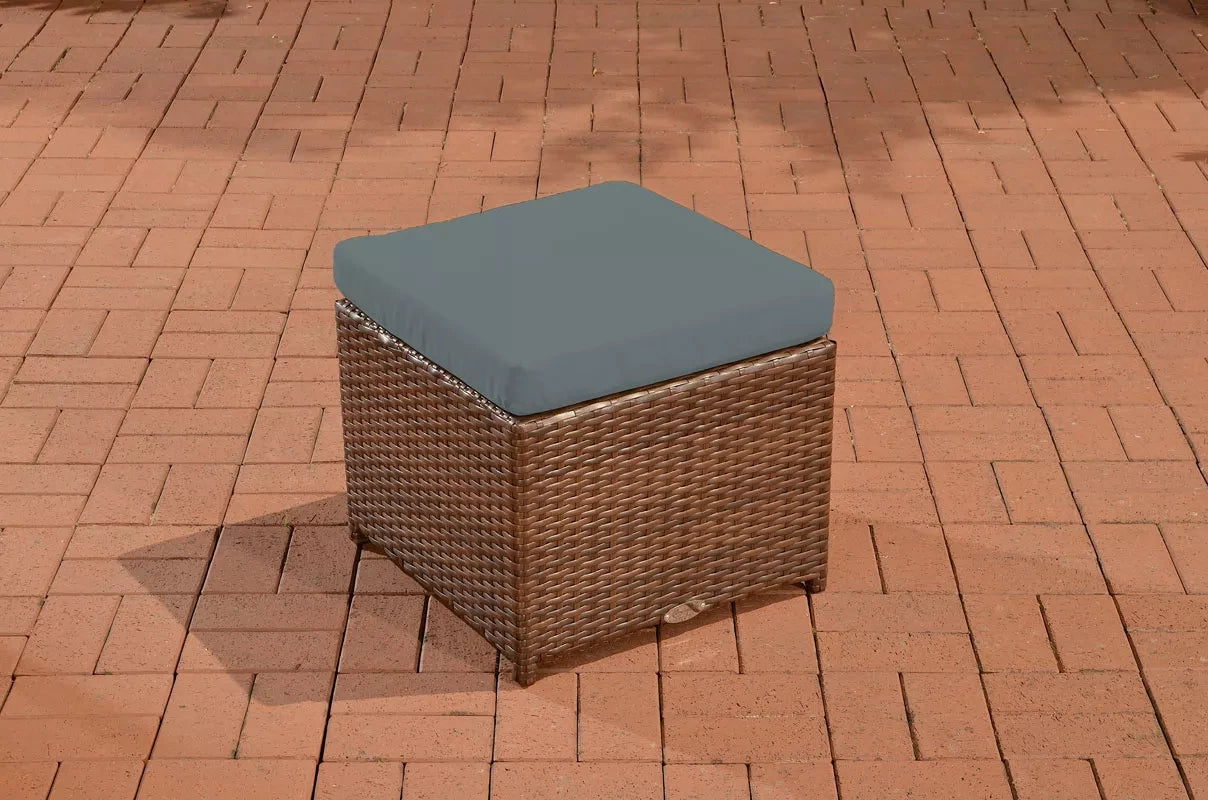 In And OutdoorMatch tuinpoef Linwood - voetenbank tuin - tuinkruk - buitenpoef - Kruk - IJzergrijs - 47,5 x 47,5 cm Hocker / Poef