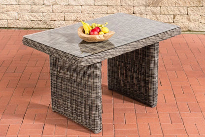 In And OutdoorMatch tuintafel Josiane - tuintafel kunststof - tuintafels - tafel - Glazen tafel - 80 x 120 x 74 cm Garden Table