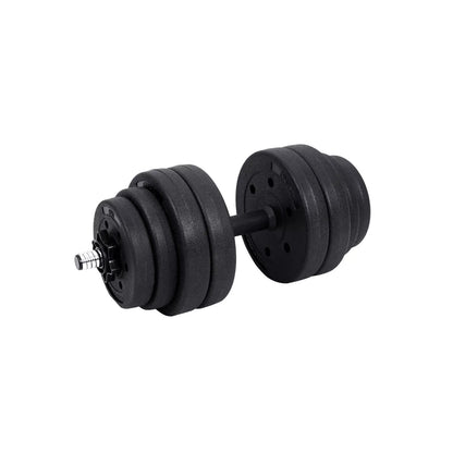 In And OutdoorMatch verstelbare kunststof halter Kaden - gewichten - dumbells Kaden - dumbells verstelbaar - met verbindende stalen buis - 2 x 15 kg - 35 x 14 cm Dumbell set