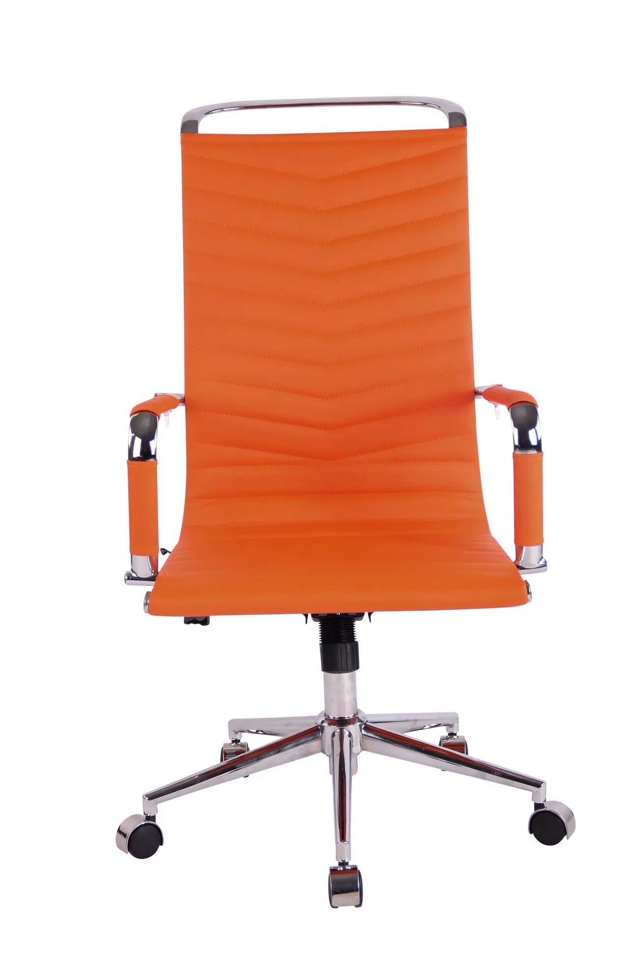 In En OutdoorMatch Ergonomische Bureaustoel Ynske - Lange Rugleuning - Op Wielen - Oranje - Zithoogte 45-55cm - Kunstleer - Voor Volwassenen Bureaustoel