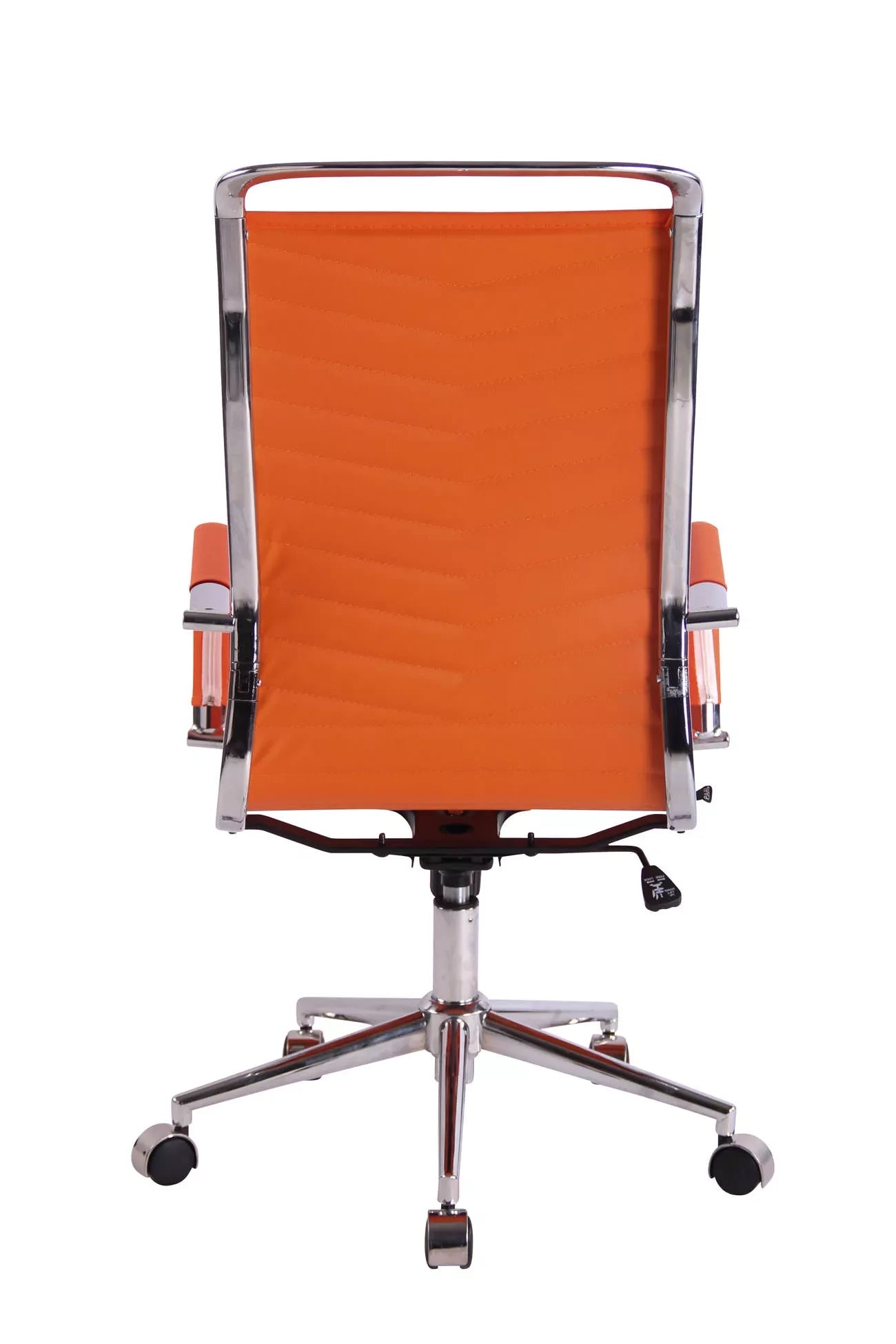 In En OutdoorMatch Ergonomische Bureaustoel Ynske - Lange Rugleuning - Op Wielen - Oranje - Zithoogte 45-55cm - Kunstleer - Voor Volwassenen Bureaustoel