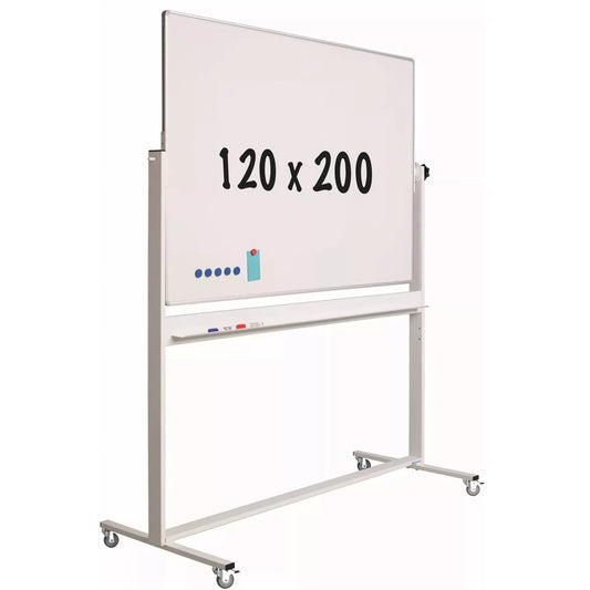 Mobiel whiteboard Jenkins - Kantelbaar - Weekplanner - Maandplanner - Jaarplanner - Dubbelzijdig en magnetisch - 120x200cm Kantelbaar whiteboard