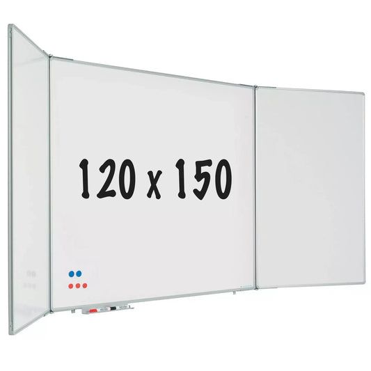 Vijfzijdig whiteboard RC10 profiel Bender - Magnetisch - Emaille staal Wit - 120x150cm Whiteboards