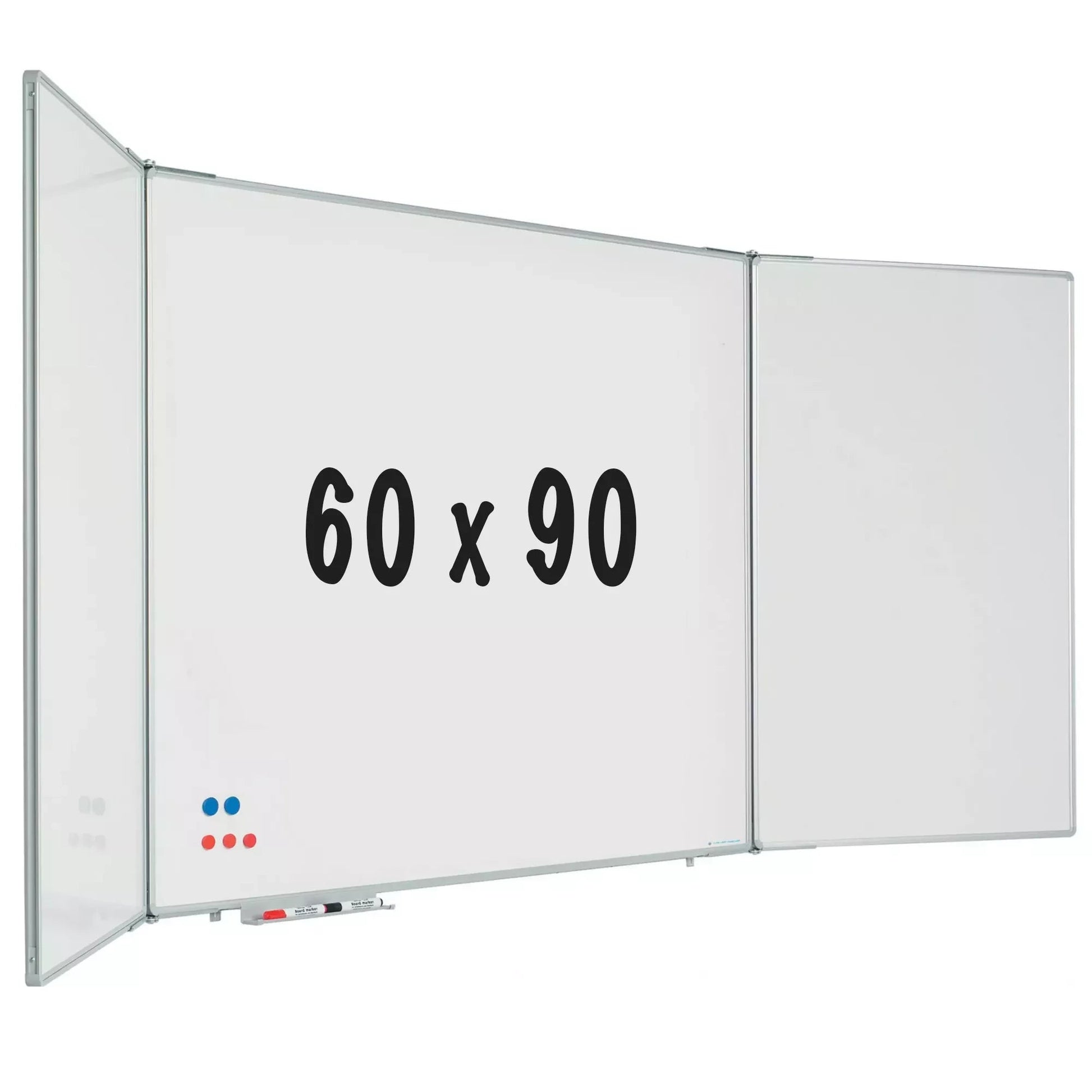 Vijfzijdig whiteboard RC10 profiel Hoover - Magnetisch - Emaille staal - Wit - 60x90cm Whiteboards