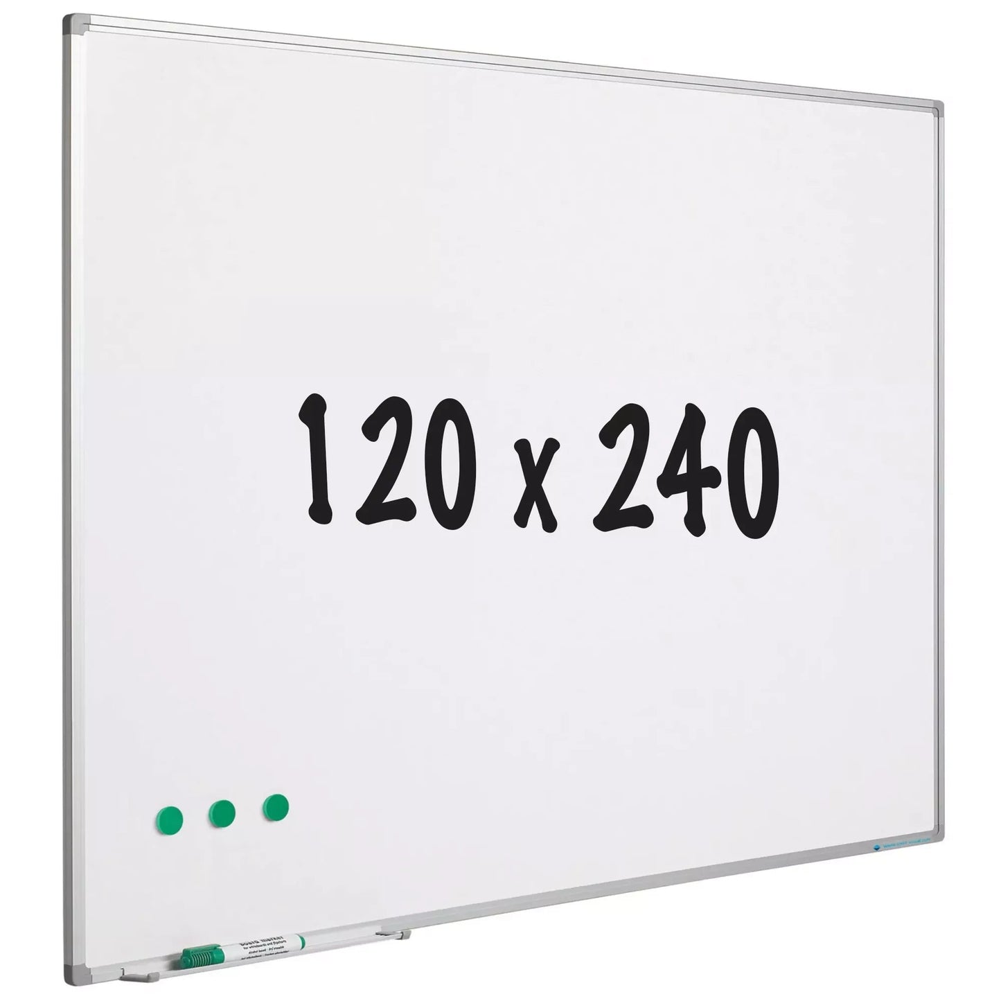 Whiteboard Alba - Geverfd staal - Magnetisch - Wit - 120x240cm Whiteboards