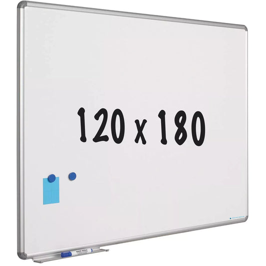 Whiteboard Arthur - Emaille staal - wit - Magnetisch - 120x180cm Whiteboards