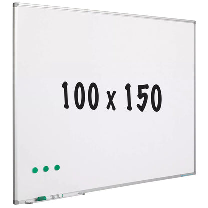 Whiteboard Kline - Geverfd staal - Magnetisch - Wit - 100x150cm Whiteboards