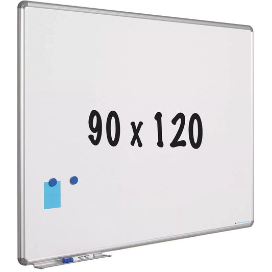 Whiteboard Roberts - Emaille staal - Wit - Magnetisch - 90x120cm Whiteboards